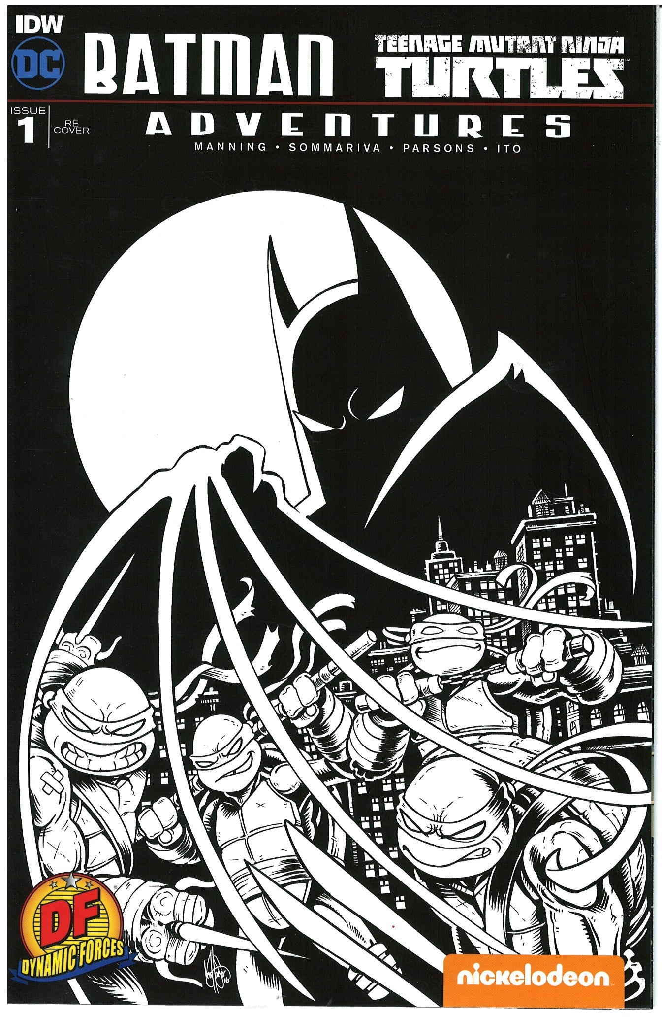 BATMAN TEENAGE MUTANT NINJA TURTLES ADVENTURES #1 DYNAMIC FORCES EXCLUSIVE COVER BY KEN HAESER