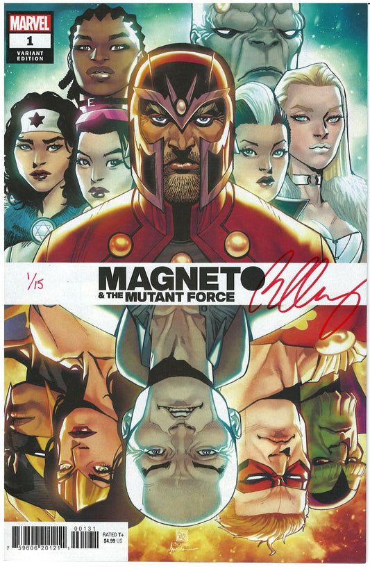 HEROES REBORN MAGNETO AND MUTANT FORCE #1 SPOILER VARIANT SIGNED BY BERNARD CHANG