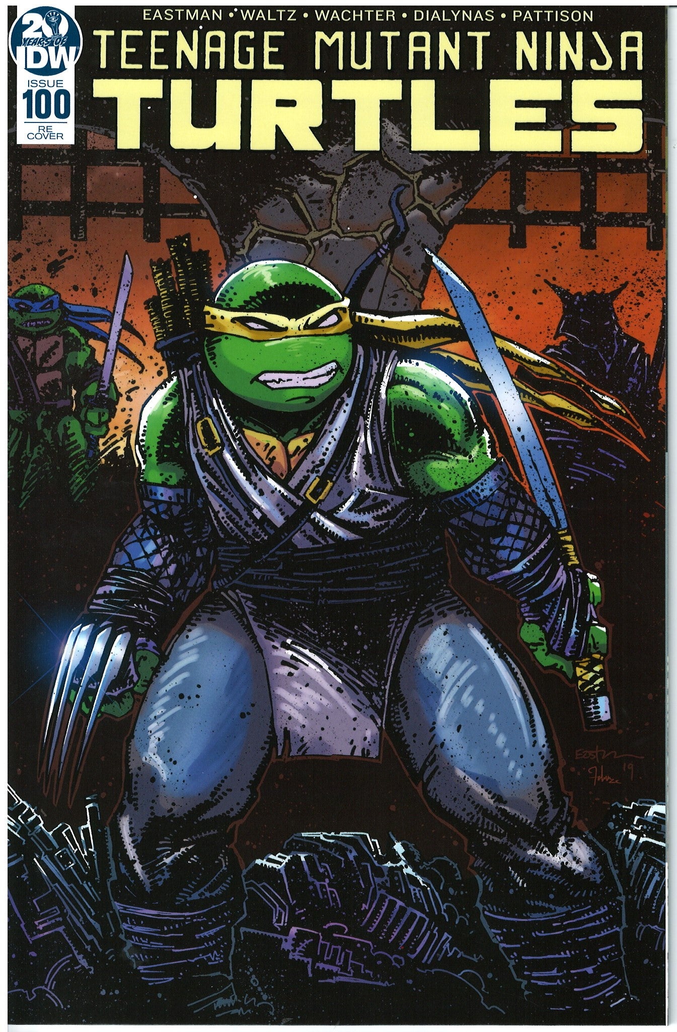 TEENAGE MUTANT NINJA TURTLES #100 DYNAMIC FORCES EXCLUSIVE VARIANT BY KEVIN EASTMAN