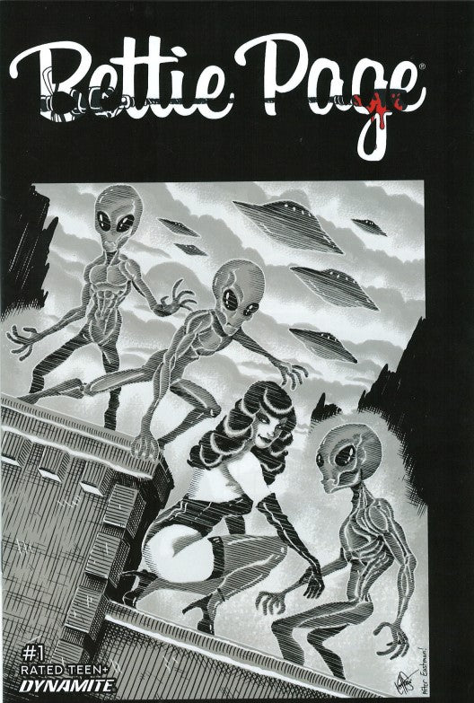 BETTIE PAGE AND THE ALIEN AGENDA #1  INCENTIVE COVER